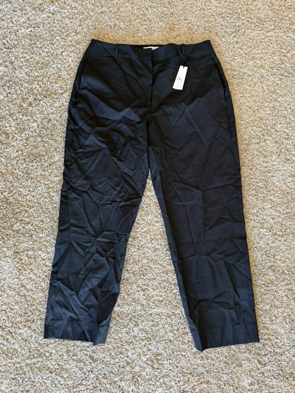 NWT Banana Republic Modern Slim Wool Pants Black Sz 12
